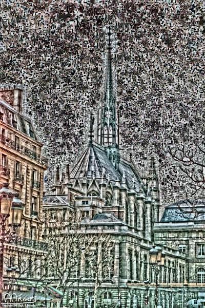 paris church sketch.jpg - One of the many really cool churches in Paris.